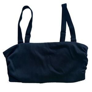 Old Navy Black Bikini Top Bandeau Removable Straps Women’s S M Swim